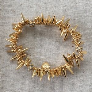 Stella & Dot Renegade Cluster Bracelet Gold Tone.